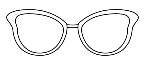 Fjäril Ram Glasögon Mode Tillbehör Illustration Solglasfront För Män Kvinnor — Stock vektor