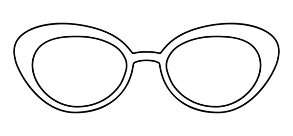 Almond Πλαίσιο Γυαλιά Μόδας Αξεσουάρ Εικονογράφηση Γυαλί Ηλίου Εμπρόσθια Όψη — Διανυσματικό Αρχείο