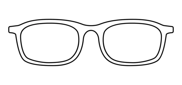 莱辛顿镜框时尚配饰插图 女用太阳镜前景 异质轮廓型 平边眼镜 镜框轮廓 白色背景下隔离 — 图库矢量图片
