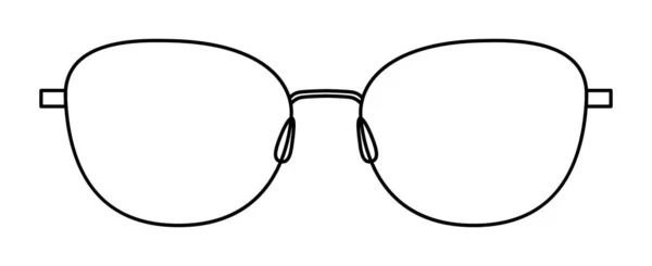Tea Cup Ram Glasögon Mode Tillbehör Illustration Solglasfront För Män — Stock vektor
