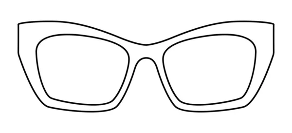 Rám Brýle Módní Doplňky Ilustrace Sluneční Brýle Přední Pohled Pro — Stockový vektor