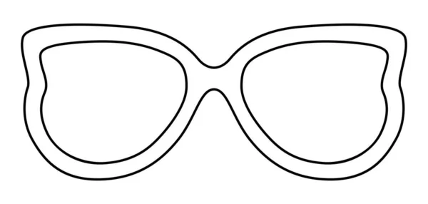 Suave Mariposa Gafas Montura Moda Accesorio Ilustración Vista Frontal Gafas — Archivo Imágenes Vectoriales