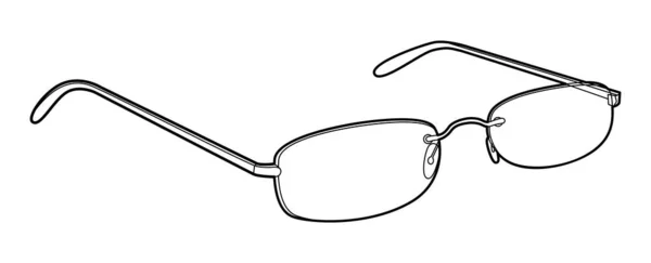 Rimless Frame Glasses Fashion Accessory Illustration Sunglass View Men Women — Stock Vector