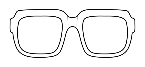 Angular Frame Glasses Fashion Accessory Illustration Sunglass Front View Men — Stock Vector