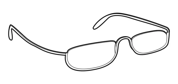Half Rim Frame Glasses Fashion Accessory Illustration Sunglass Top Rimless — Stock Vector