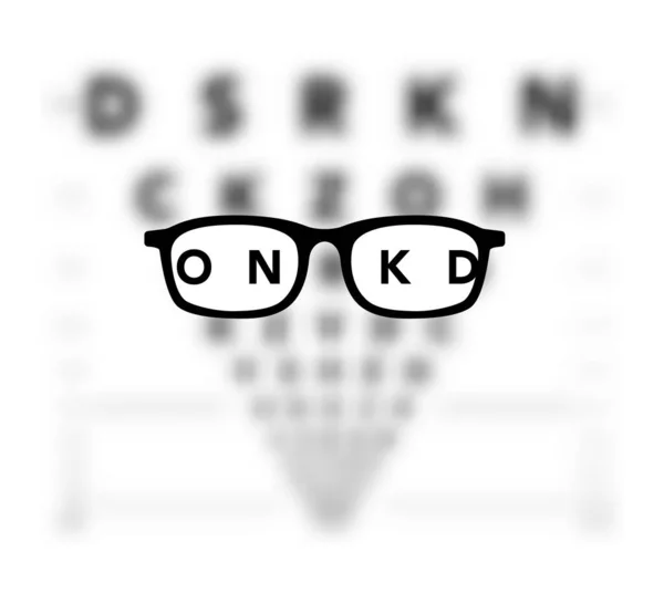 Gafas Óptico Gráfico Logmar Prueba Ojos Borrosa Visión Vista Oftalmólogo Gráficos Vectoriales