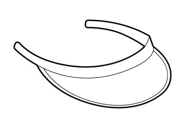 Zirveli güneş gözlüğü. Summer Head Moda Aksesuar Şapka Teknik Resim. Erkekler, kadınlar için vektör başlığı, unisex tarzı, düz şablon CAD taslak taslağı izole edilmiş