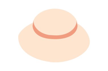 Bandanalı mantar şapkası. Summer Head Moda aksesuar şapkası ve geniş kenarlı kıyafet teknik çizimi. Erkekler, kadınlar için vektör başlığı, unisex tarzı, düz şablon CAD taslak taslağı izole edilmiş