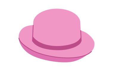 Gruplu Bowler Derby Hat. Dar kenarlı kıyafet teknikleri olan baş moda aksesuar şapkası. Erkekler, kadınlar için vektör başlığı, unisex tarzı, düz şablon CAD taslak taslağı izole edilmiş