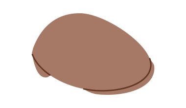 Düz Ivy Cap ve Peak. Ascot Hat for Head Fashion aksesuar giyim teknik illüstrasyonu. Erkekler, kadınlar için vektör başlığı, unisex tarzı, düz şablon CAD taslak taslağı izole edilmiş