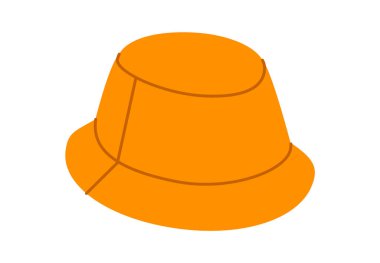 Mini Kova Şapka. Summer Head Moda aksesuar şapkası dar kenarlı giysi teknikleri ile. Erkekler, kadınlar için vektör başlığı, unisex tarzı, düz şablon CAD taslak taslağı izole edilmiş