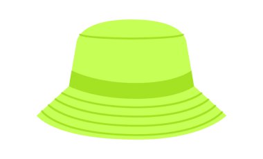 Bucket Hat yan görüntüsü. Summer Head Moda Aksesuarları Teknik Resim. Erkekler, kadınlar için vektör başlığı, unisex tarzı, düz şablon CAD taslak taslağı izole edilmiş