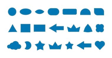 Dikiş atmalı kot pantolon takımı - yıldız ayı, ok bulut dairesi, üçgen dikdörtgen moda illüsü. Düz giysi mavi renk şablonu beyaz arkaplanda izole edildi