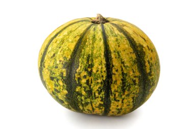 Yeşil çizgili yuvarlak sarı balkabağı