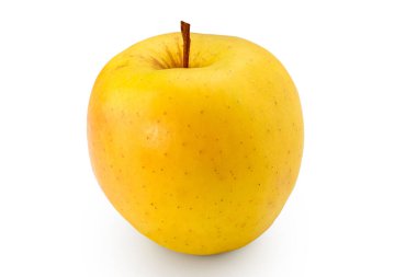 Golden Delicious apple isolated on white with clipping path included