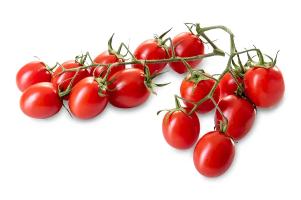 Bunch Cherry Tomatoes Isolated White Clipping Path Included — Stock Photo, Image