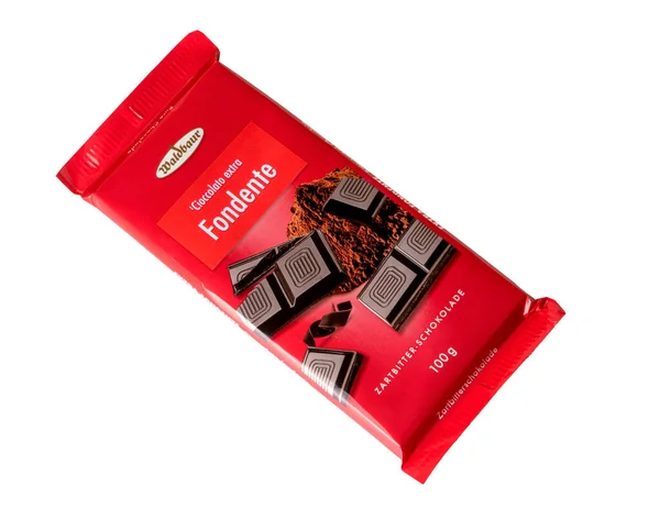 Шоколад Waldbaur Итальянской Красной Упаковке Изолированные Белом Обрезка Дорожки Включены — стоковое фото