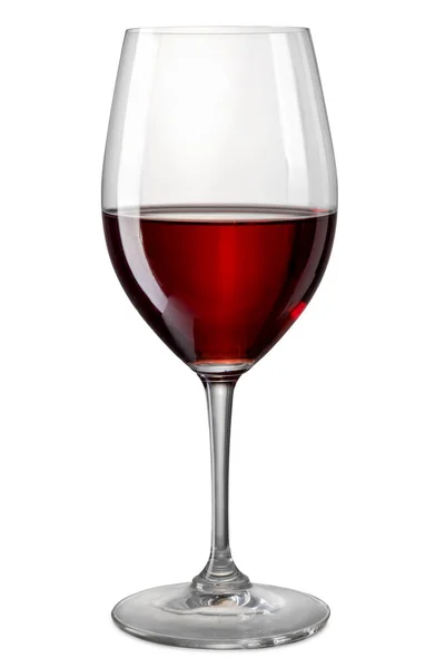 白で隔離された赤ワインゴブレットグラスクリッピングパスが含まれています — ストック写真