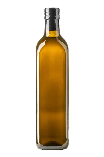Versiegelte Flasche Extra Natives Olivenöl Isoliert Auf Weiß Mit Clipping — Stockfoto