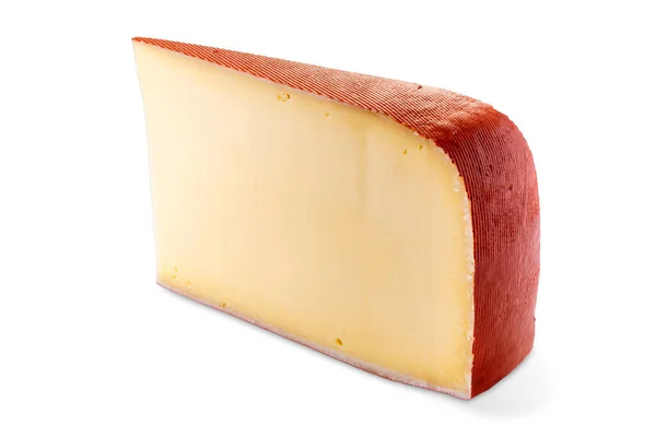 白い部分にクリッピングパス付きのフォンティーナチーズスライス — ストック写真