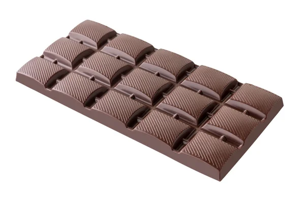 Mörk Chokladkaka Isolerad Vitt Med Klippbana — Stockfoto