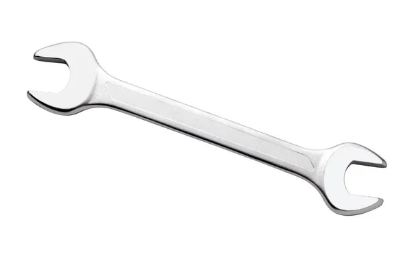 Spanner Isolated White Including Clipping Path Copy Space — Stock Photo, Image