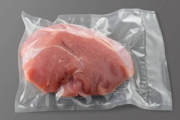 Kalkon Bröst Rumpa Vakuum Förseglade Förpackning För Sous Vide Matlagning — Stockfoto