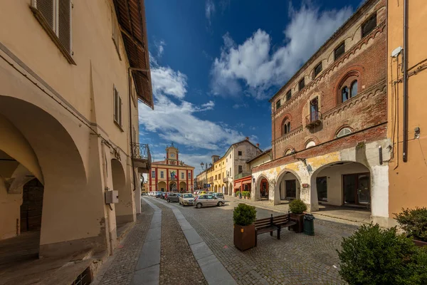 Vigone Turijn Piemonte Italië April 2023 Civic Palace Plein Met — Stockfoto