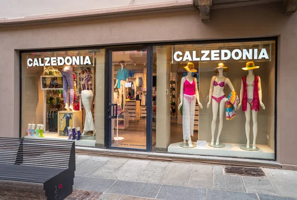 Stock image Bra, Cuneo, Piedmont, Italy - May 09, 2023: Calzedonia underwear store, Calzedonia group has stores worldwide