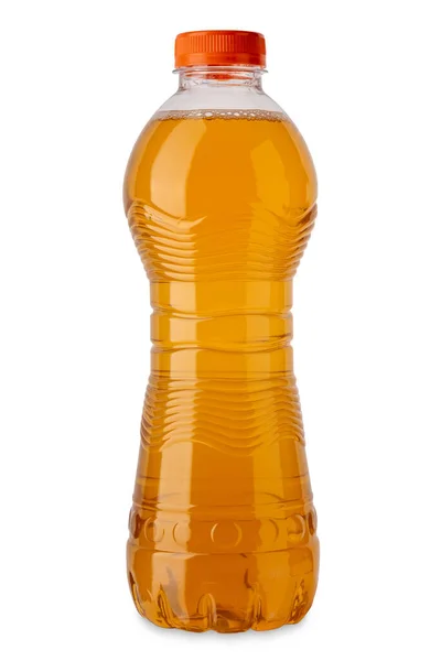 Bebida Chá Garrafa Plástico Isolado Branco Com Caminho Recorte Patclipping — Fotografia de Stock