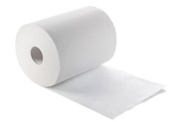 stock image Big white hand paper Towel Roll isolated on white with clipping path included