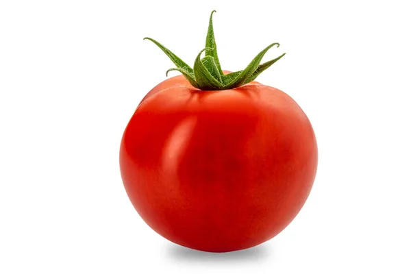 Red Tomato Isolated White Clipping Path Included — Stock Photo, Image