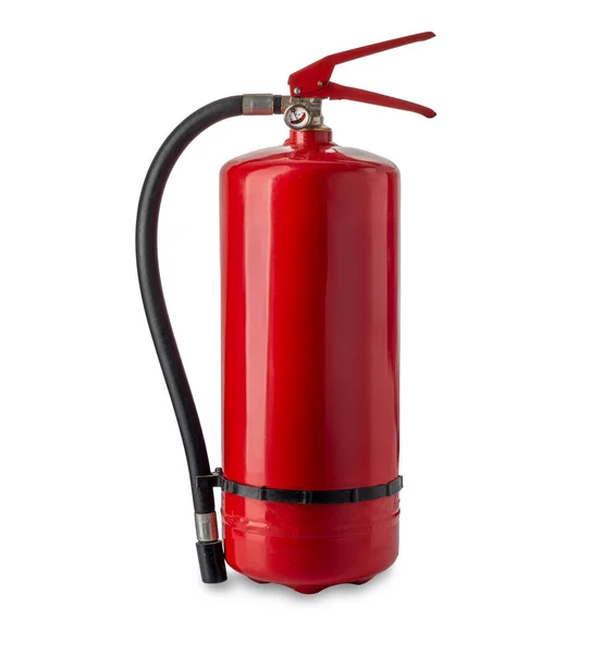Extintor Incêndio Vermelho Isolado Branco Com Caminho Recorte Incluído — Fotografia de Stock