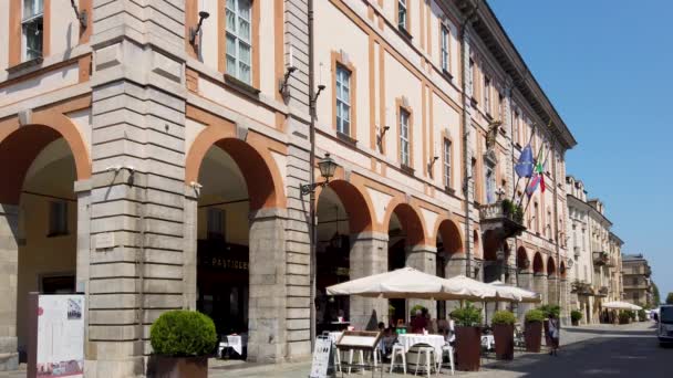 Cuneo Piémont Italie Août 2023 Hôtel Ville Siège Historique Municipalité — Video