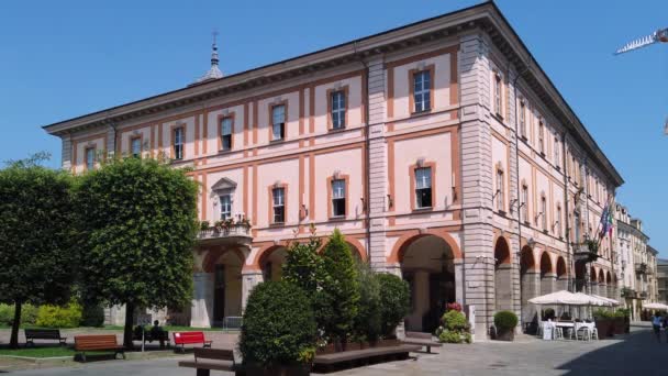 Cuneo Piémont Italie Août 2023 Hôtel Ville Siège Historique Municipalité — Video