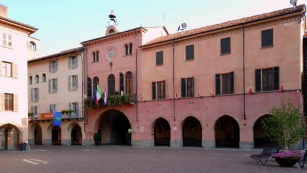 Alba Langhe Piemont Italien August 2022 Das Rathaus Von Alba — Stockvideo