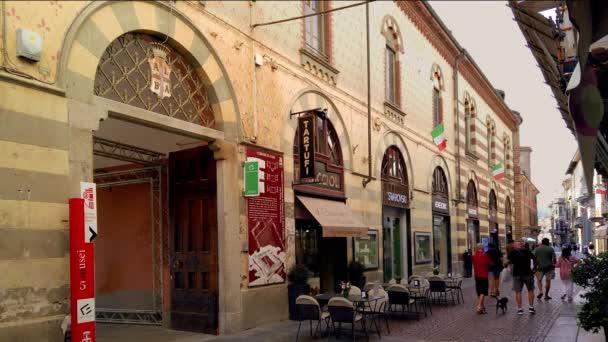 Alba Cuneo Piamonte Italia Agosto 2023 Entrada Del Mercado Mundial — Vídeo de stock