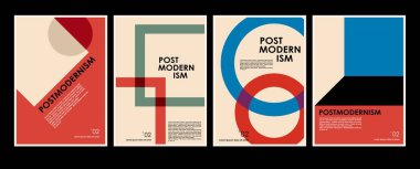 Sanat eserleri, posterler, postmodern vektör soyut dinamik sembollerinin cesur geometrik şekilleri, web arkaplanı için kullanışlı, poster sanat tasarımı, dergi ön sayfası, yüksek teknoloji baskısı, kapak resmi