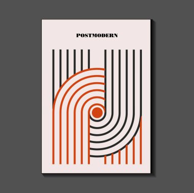 Poster, cesur geometrik şekilli vektör soyut dinamik sembollerin postmodern ilhamı, web arkaplanı, poster tasarımı, dergi ön sayfası, yüksek teknoloji baskısı, kapak resmi