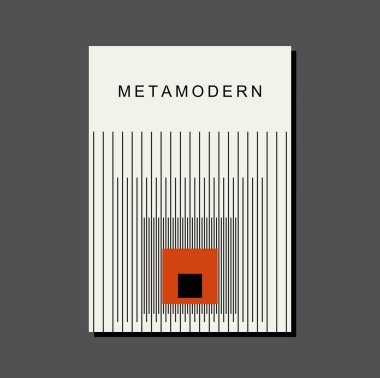 ,Brutalist tarzda metamodernizm, cesur geometrik şekillere ve geçmişe dönük titreşimlere sahip minimalist vektör posteri. İnternet geçmişleri, posterler, dergi kapakları ve yüksek teknoloji baskıları için mükemmel..