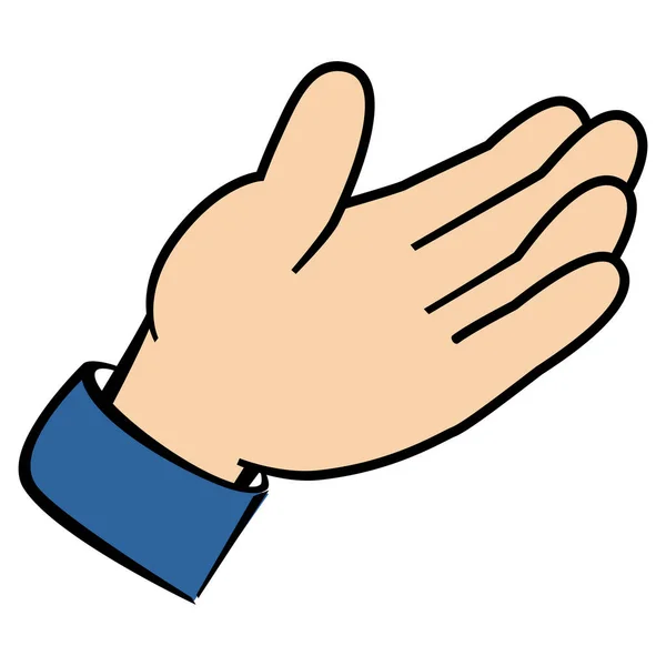 Handgesten Flache Kollektion Mit Unterschiedlichen Gesten Und Zeichen — Stockvektor