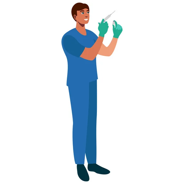 Docteur Uniforme Médical Médecin Famille Travailleur Médical Paramédical Illustration Vectorielle — Image vectorielle
