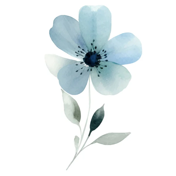Aquarell Handgemalte Blumenillustration Florale Dekorationselemente Isoliert Auf Weißem Hintergrund — Stockvektor