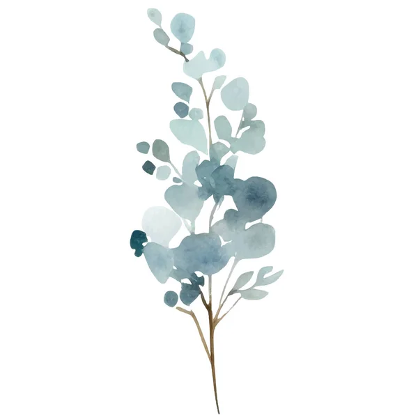 Akvarell Kézzel Festett Virág Illusztráció Virágdíszítő Elemek Elszigetelt Fehér Háttér — Stock Vector