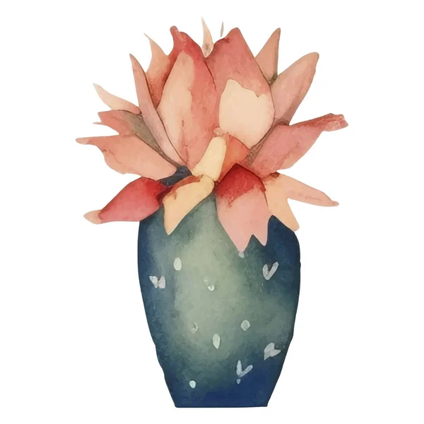 Cactus Watercolor Illustration Succulent Cacti Prints Elements — стоковый вектор