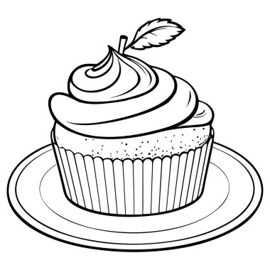 Yiyecek ve içecek tatlı kekler dondurma vektörü