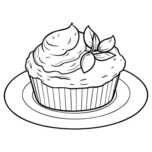 Essen Und Trinken Süßigkeiten Kuchen Eis Vektor — Stockvektor