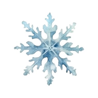 Suluboya Noel kar taneleri çizimi