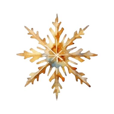 Suluboya Noel kar taneleri çizimi