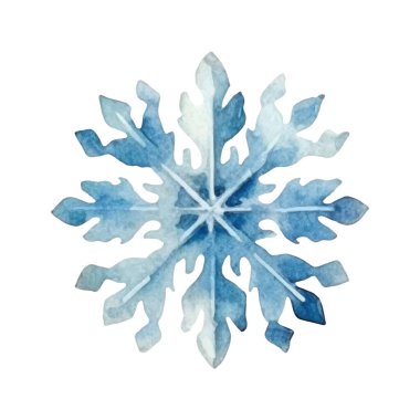 Suluboya Noel kar taneleri çizimi